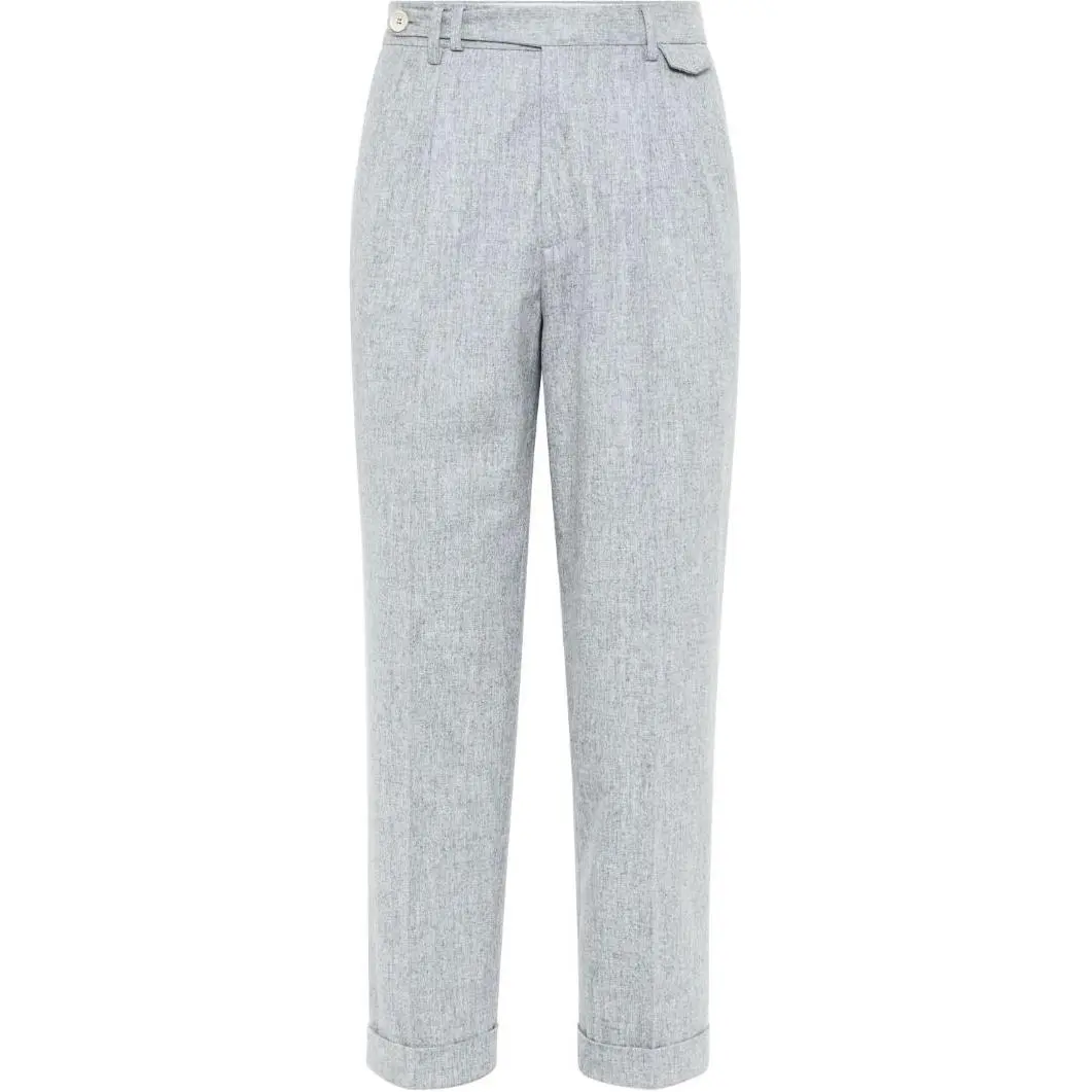 Brunello Cucinelli Pressed Crease Tailored Trousers