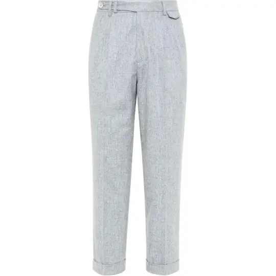 Brunello Cucinelli Pressed Crease Tailored Trousers