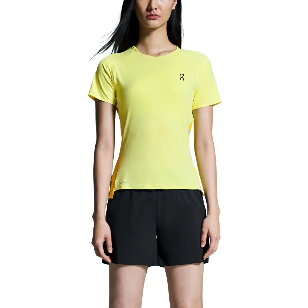 On panelled short-sleeved performance T-shirt