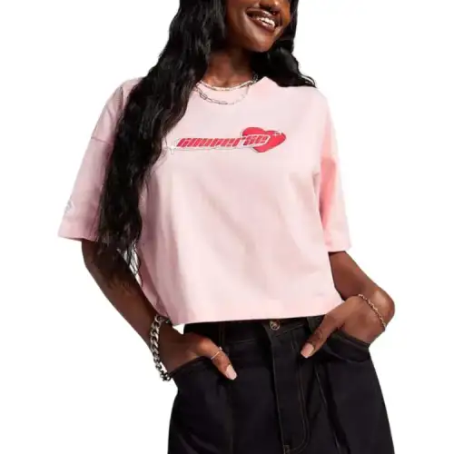 Converse Drop Shoulder Sleeve T Shirt Women's White