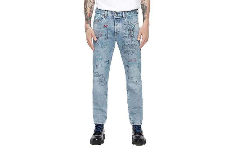 DIESEL Jeans Men's Blue Moderate Slim Fit Pants