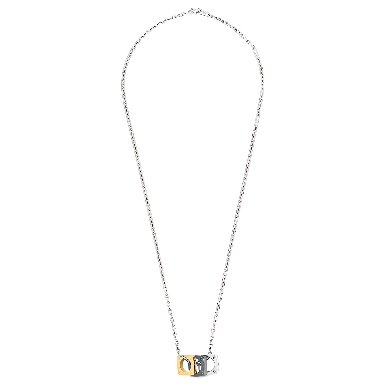 Цепочка Louis Vuitton LOUIS VUITTON Monogram Bold ins (серебристая) — фото 6