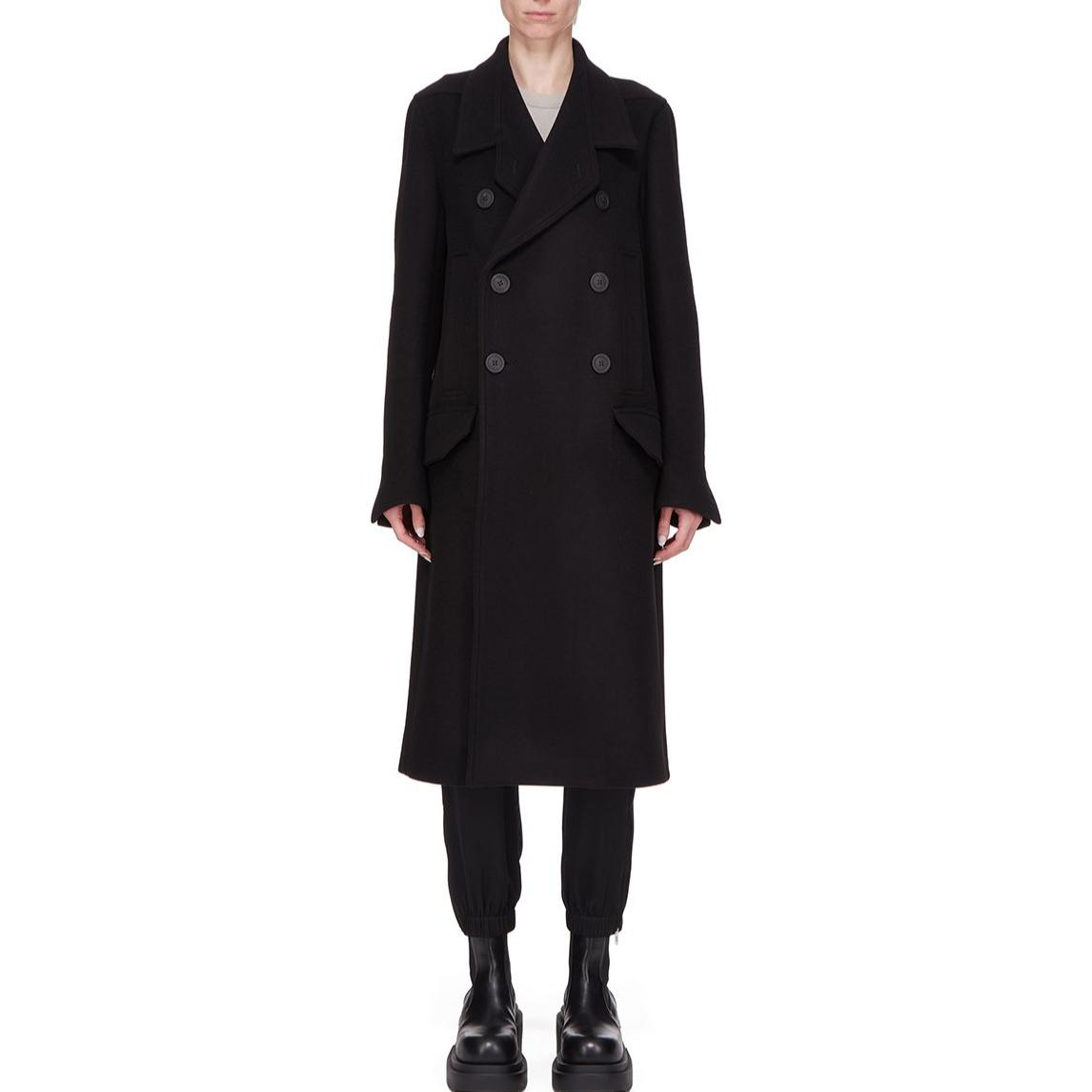 RICK OWENS Double Breasted Officer Coat