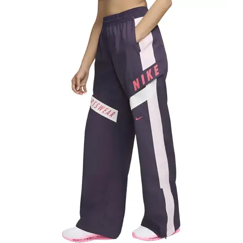 Nike Women's High Waisted Trousers Casual Pants Women's Dark Raisin