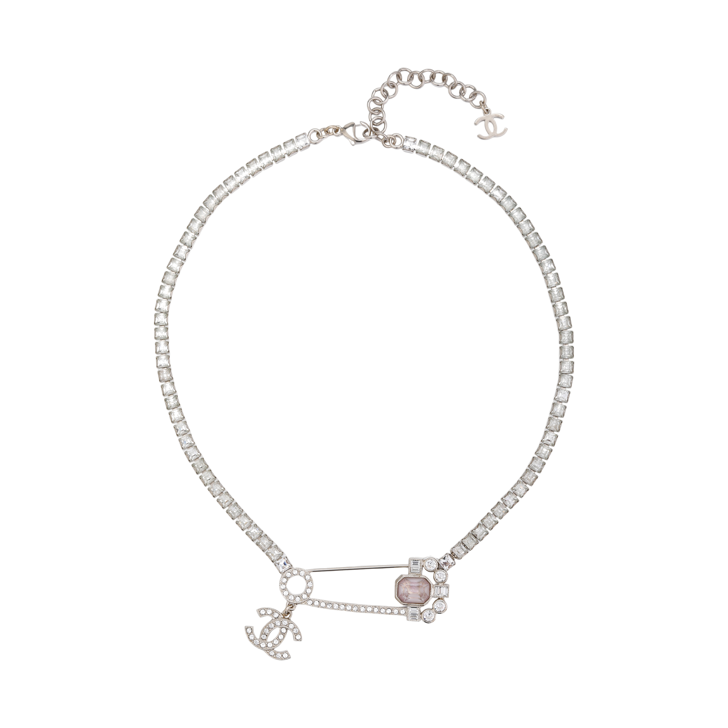 Женское колье Chanel (серебристое)