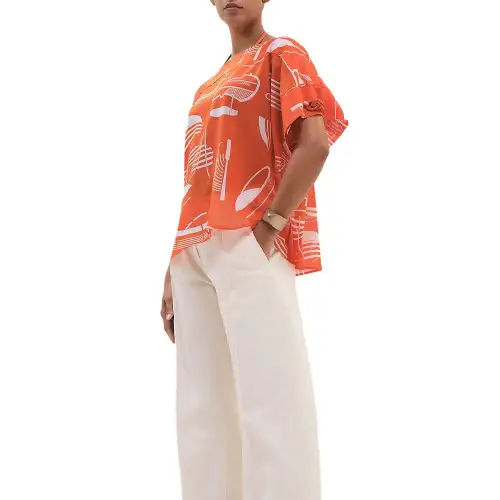 HERMES Regular T Shirt Women's Orange