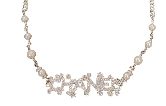 CHANEL 23P Rhinestone Metal, Pearl Necklaces Women's