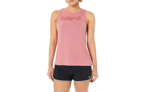 ASICS Tank Tops Women's Pink Crew Neck Moderate Other
