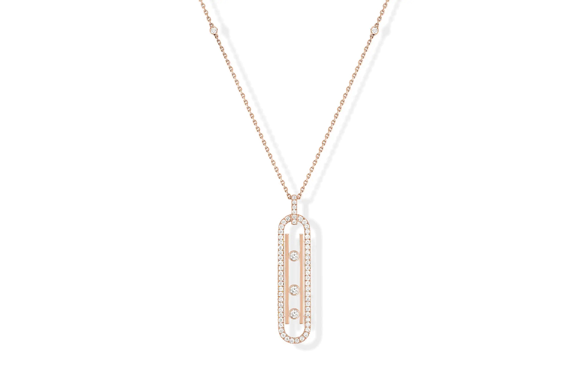 MESSIKA Messica MOVE 10TH small model rose gold diamond necklace women's model