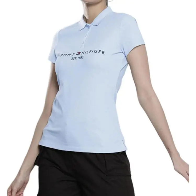 Tommy Hilfiger Polo Shirt Women's Light Blue
