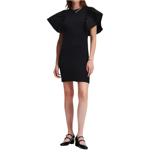 KARL LAGERFELD / Karl Lagerfeld Jeans Volume Sleeve Sweat Dress Short Sleeved Dress Women's Black