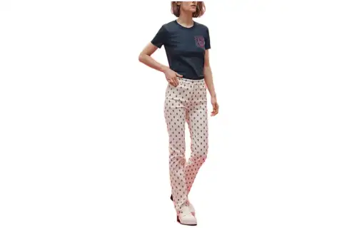 HERMES Casual Pants Women's White