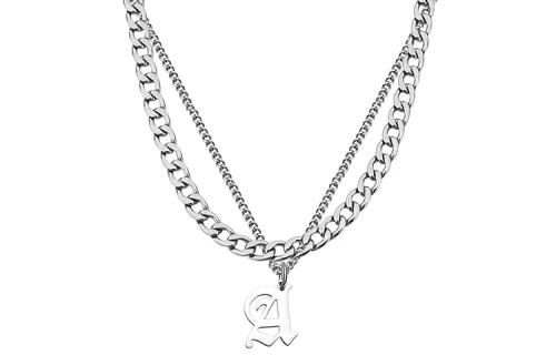 MAGICPOLE Titanium Steel Necklaces Unisex Silver