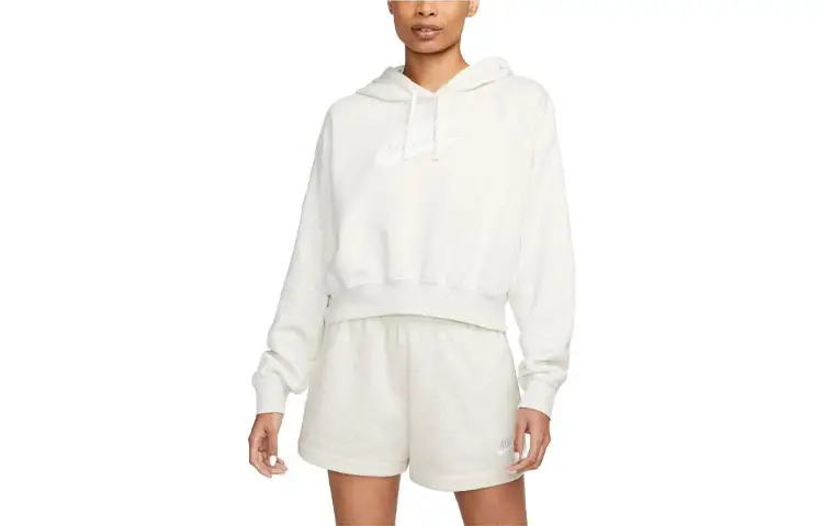 Nike Sweatshirts Women's White Hooded Moderate Regular