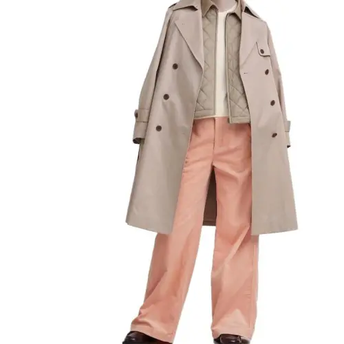 UNIQLO X Clare Waight Keller Casual Pants Women's Pink Moderate Wide Leg Pants