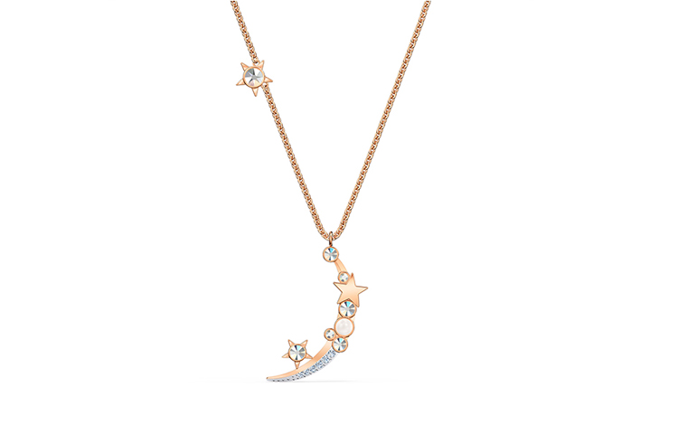 Женская цепочка Swarovski STARRY NIGHT (серебристо-розовая)