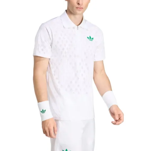 Adidas Originals zip-detail polo shirt