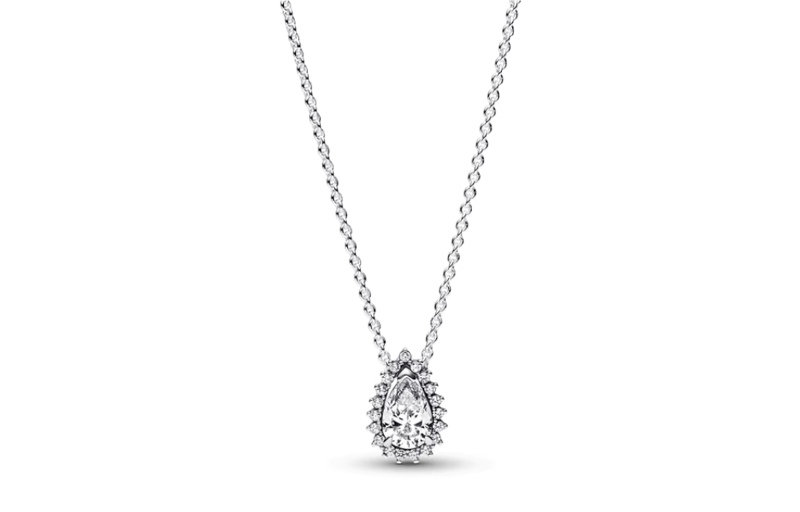 Женская цепочка Pandora Pear Pendant (серебряная)