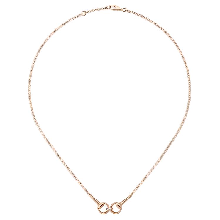 GUCCI Horsebit 18k Diamond Chain Necklace