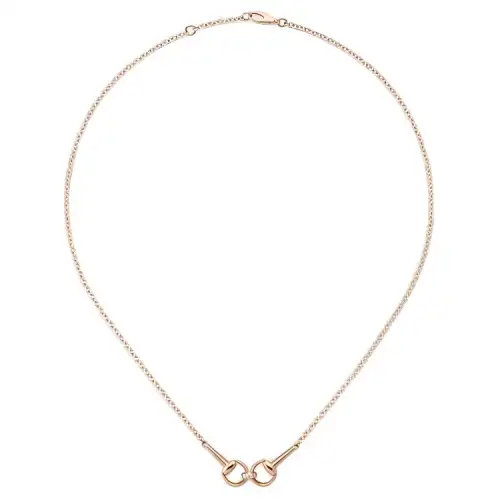 GUCCI Horsebit 18k Diamond Chain Necklace