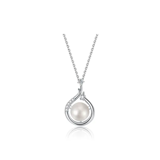 ZSY 925 Sterling Silver Synthetic Cubic Zirconia Necklaces Women's