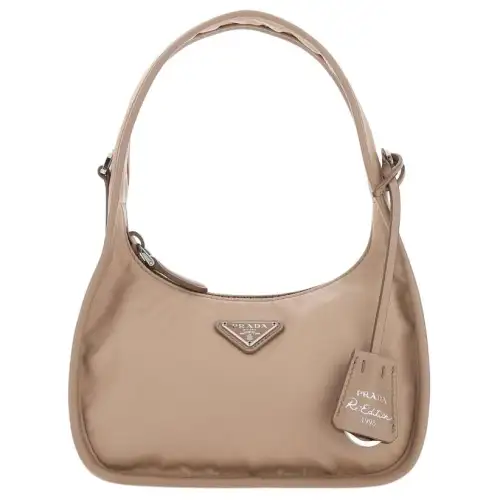 PRADA Nylon Shoulder Bag, Handbag Unisex Light Pink