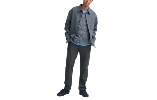 UNIQLO Casual Pants Unisex Dark Gray Moderate Straight Fit Pants