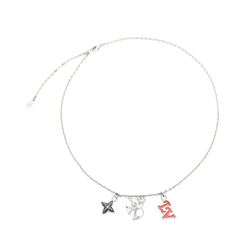 LOUIS VUITTON DOVE Metal Necklaces Men's Silver
