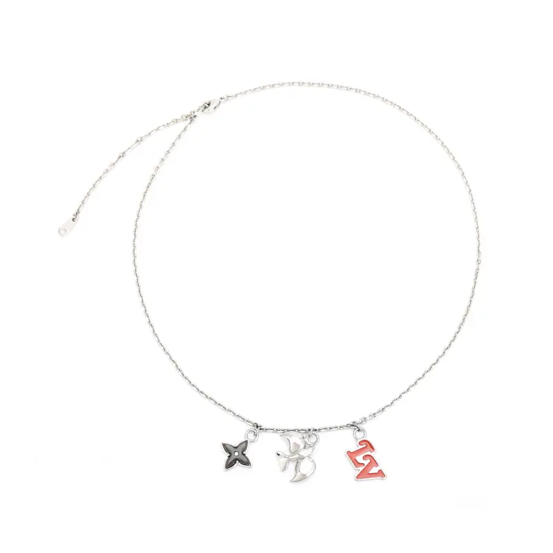 LOUIS VUITTON DOVE Metal Necklaces Men's Silver