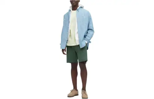 UNIQLO Casual Shorts Men's Turquoise Thin