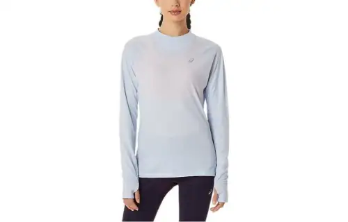 ASICS Soft Sky T Shirts Women's Sky Blue Crew Neck Moderate Straight Fit