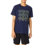 Asics Hex Graphic T Shirt Men's Navy Blue