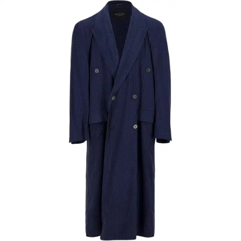 Balenciaga fluid double-breasted coat