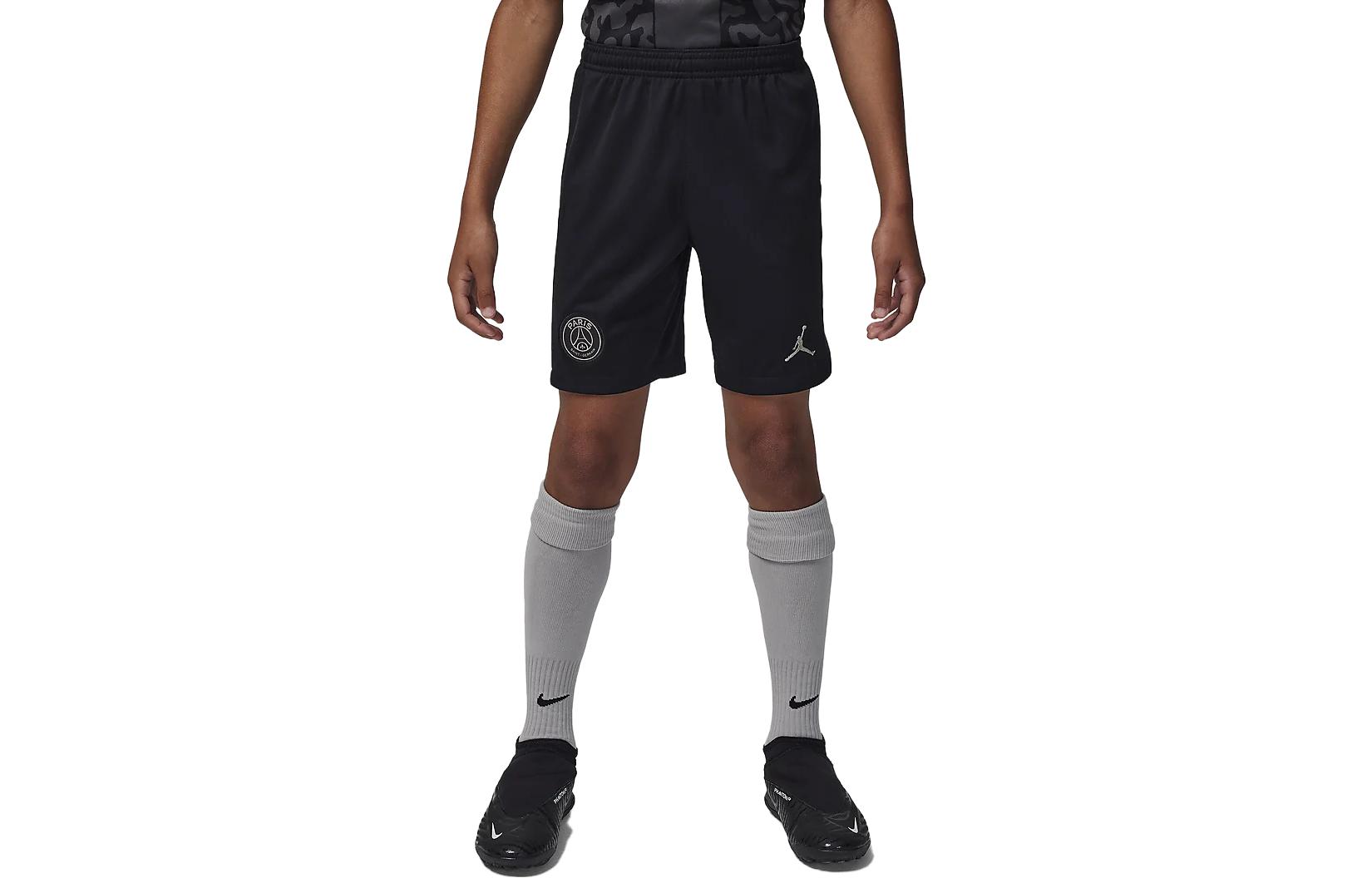 Jordan Casual sports suit x PSG joint model Paris Saint-Germain Dri-FIT shorts football pants football uniform black children's style
