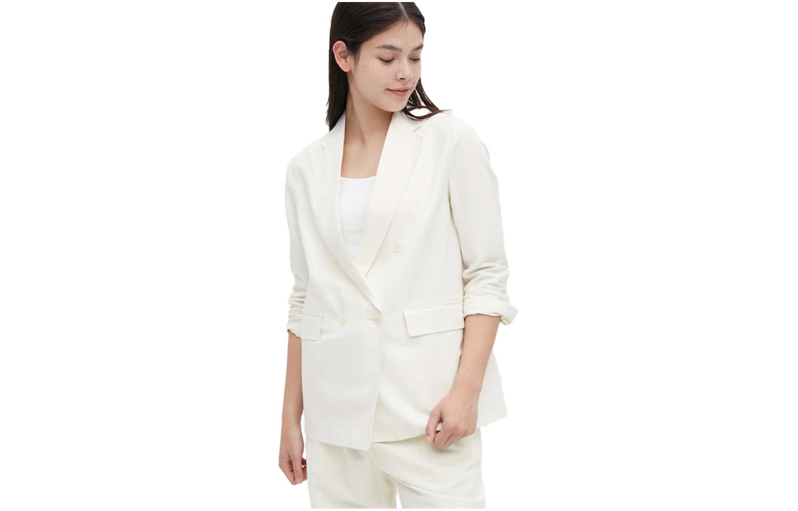 UNIQLO Business Suits Women's Ivory Suit Collar Moderate Other