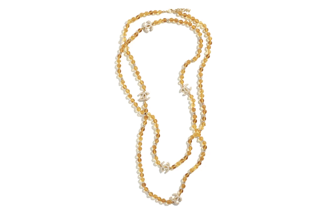 CHANEL 23S Metal, Artificial Pearl, Rhinestone Necklaces Women's