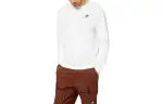 New Balance T Shirts Men's White Crew Neck Moderate Straight Fit