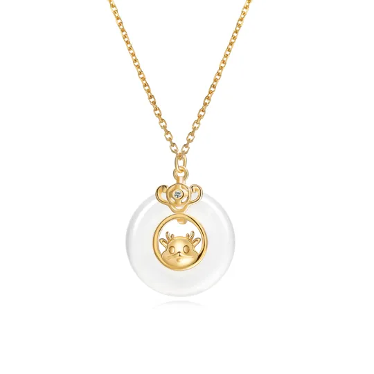 MOLADY Chalcedony Jade Necklaces Women's