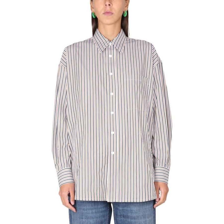 Bottega Veneta Striped Oversized Shirt
