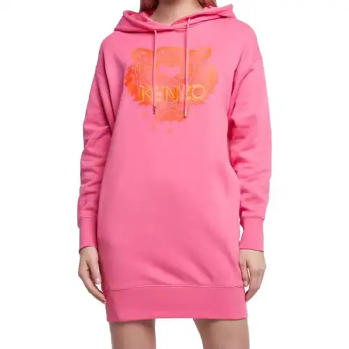 KENZO Sweatshirts Women's Pink Hooded Moderate Regular