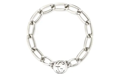 GUCCI GG Metal Necklaces Women's Silver