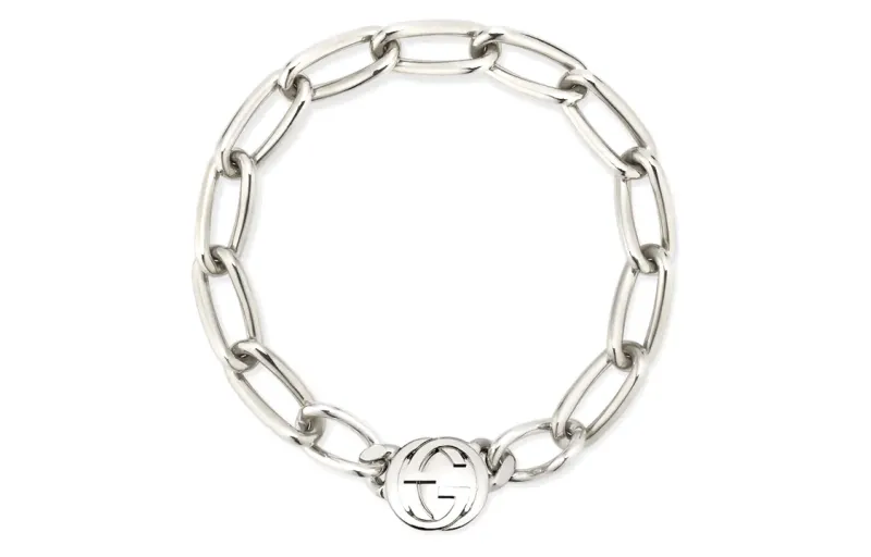 GUCCI GG Metal Necklaces Women's Silver