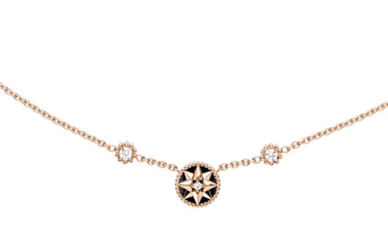 DIOR Rose Karat Gold Necklaces Women's