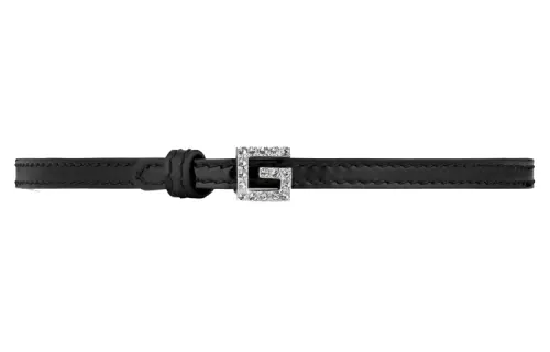 GUCCI Square G Black Patent Leather Necklaces Unisex