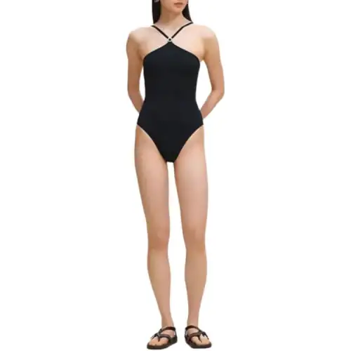HERMES One piece Swimsuit Women's Blue Black