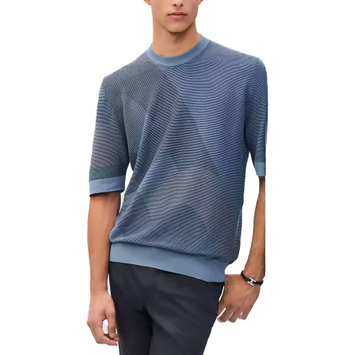 HERMES SS25 Spring Summer Collection Knitwear Men's Light Blue