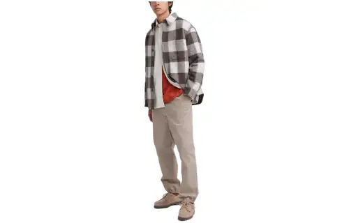UNIQLO Casual Pants Men's Dark Beige Moderate Straight Fit Pants
