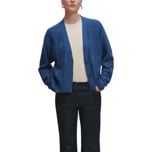HERMES SS25 Sweater Women's Pain Blue
