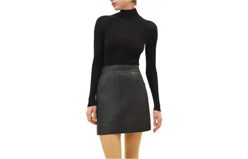 HERMES Casual Short Skirts Women's Black Moderate Short Other