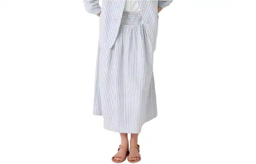 UNIQLO x INES DE LA FRESSANGE UNIQLO X Ines De La Fressange Casual Long Skirt Women's Light Blue